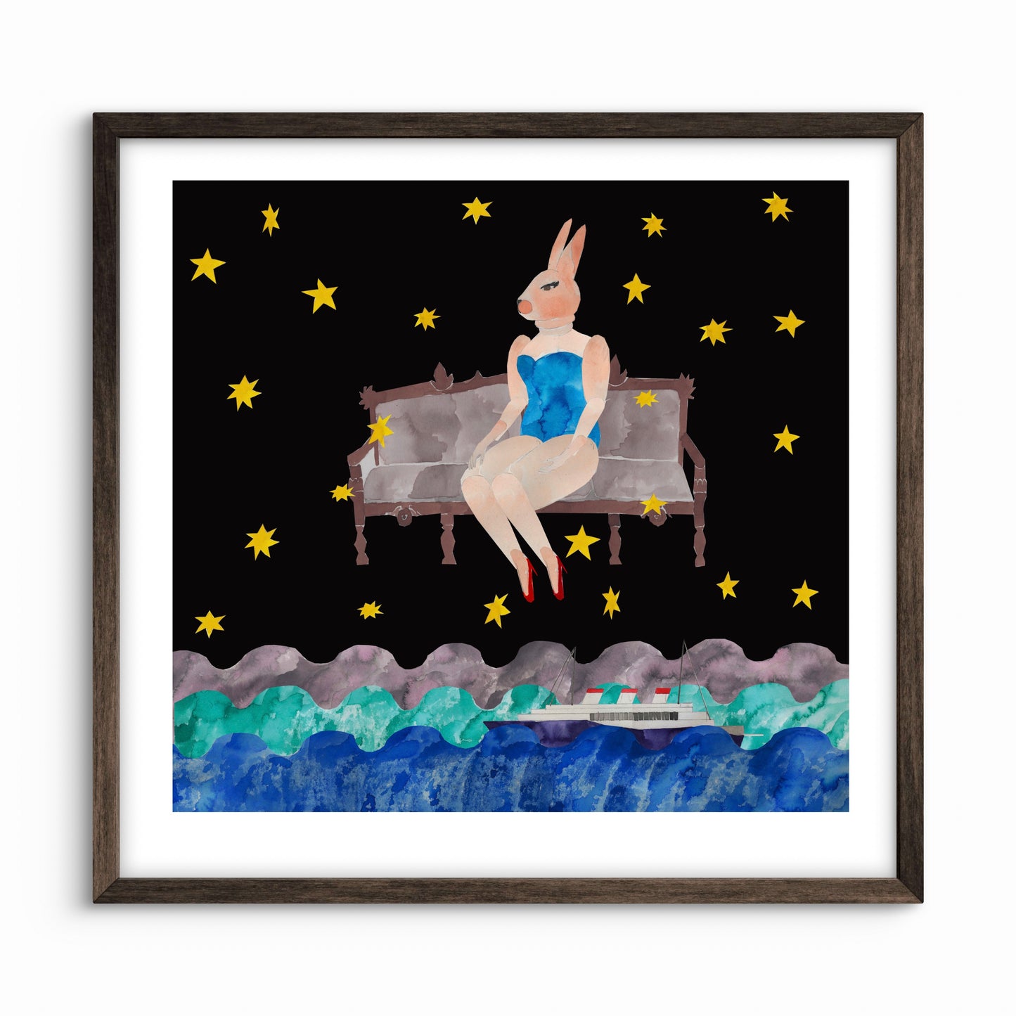 Och båten åkte på öppet hav