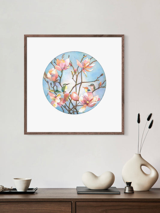 In the magnolia tree