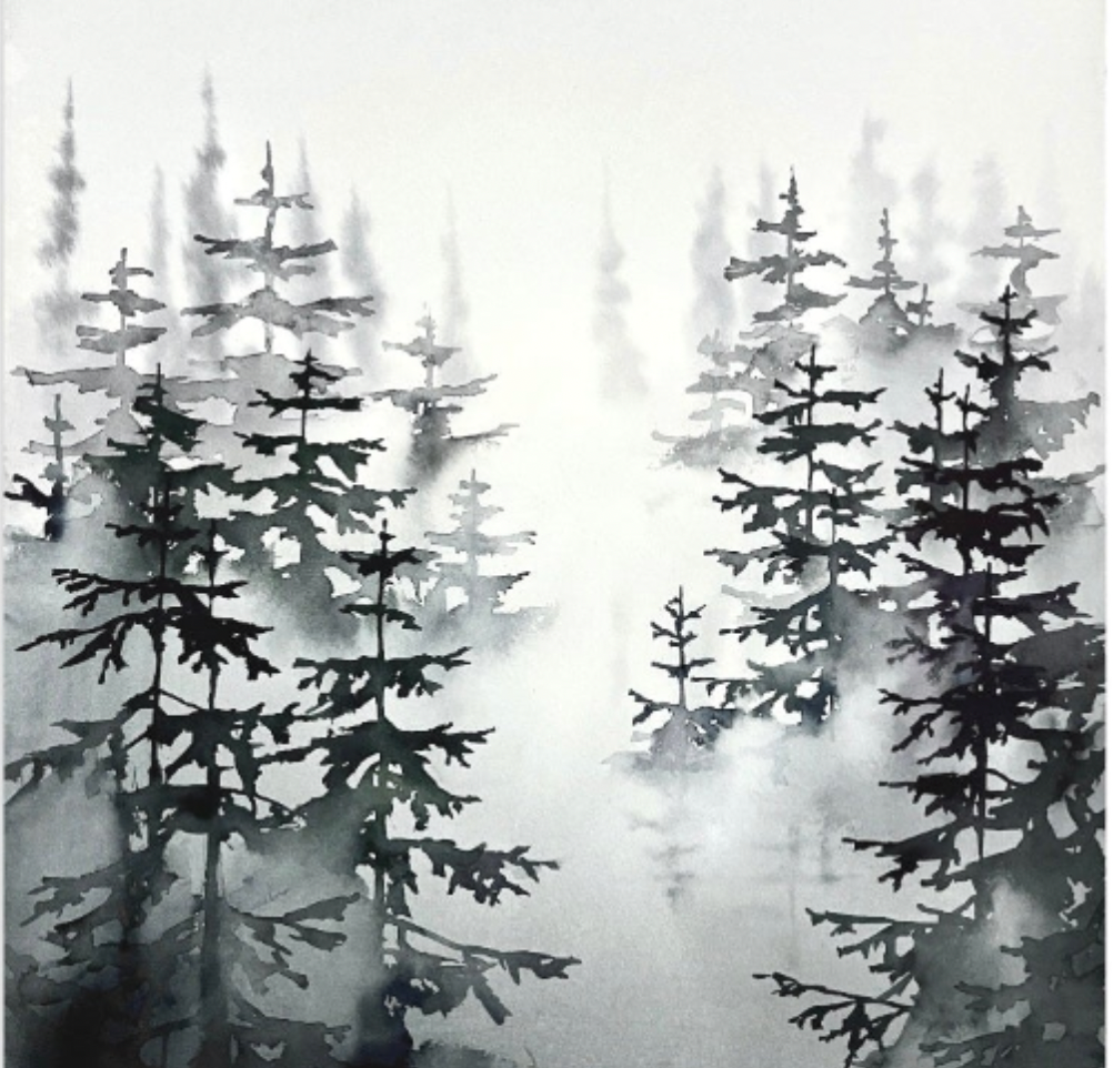 Malin Mossberg - Landskap i akvarell