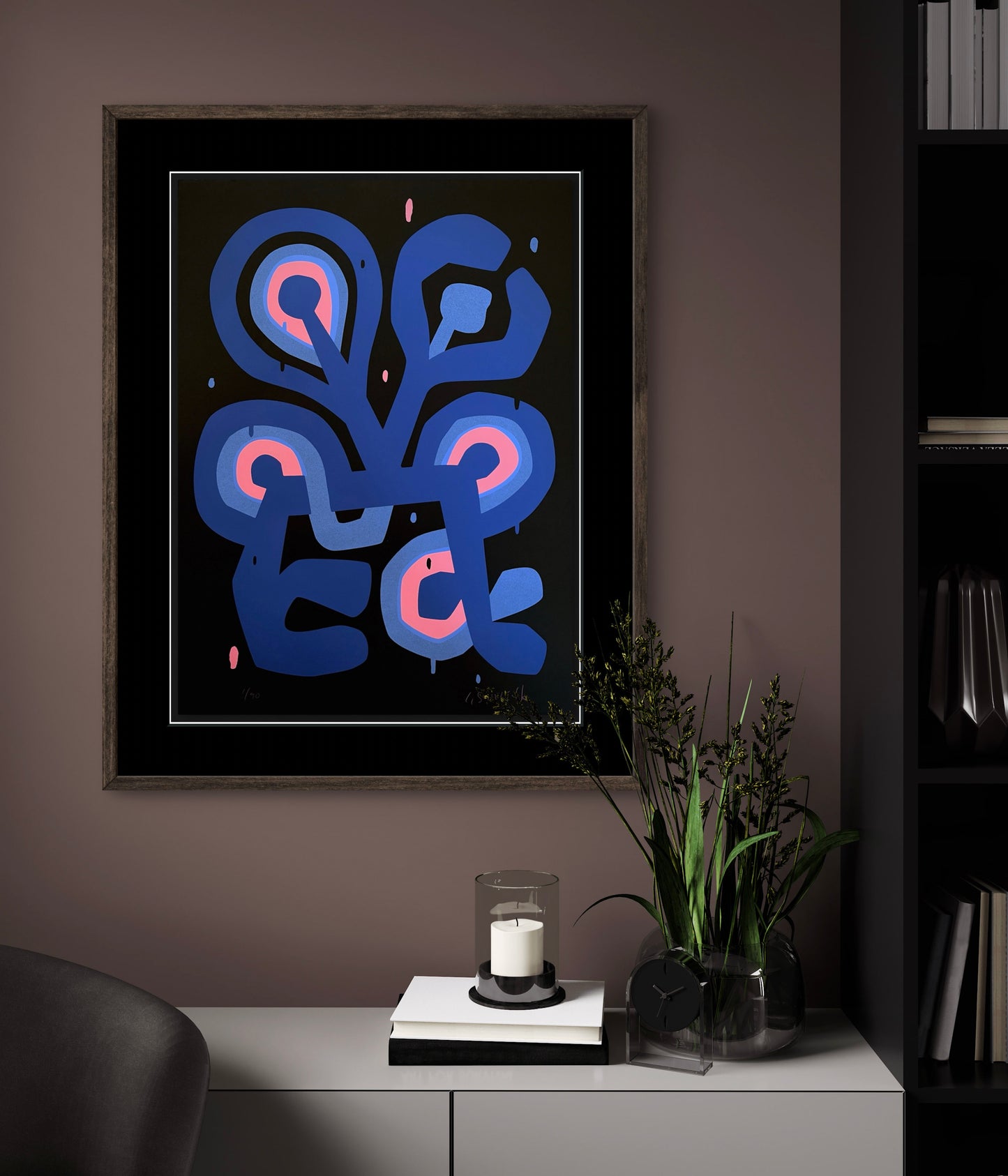Flower Figure Noir