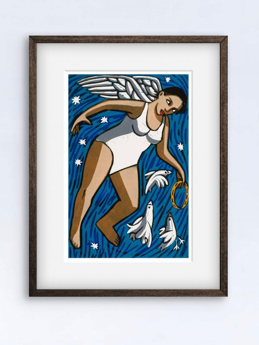 Angel with tambourine