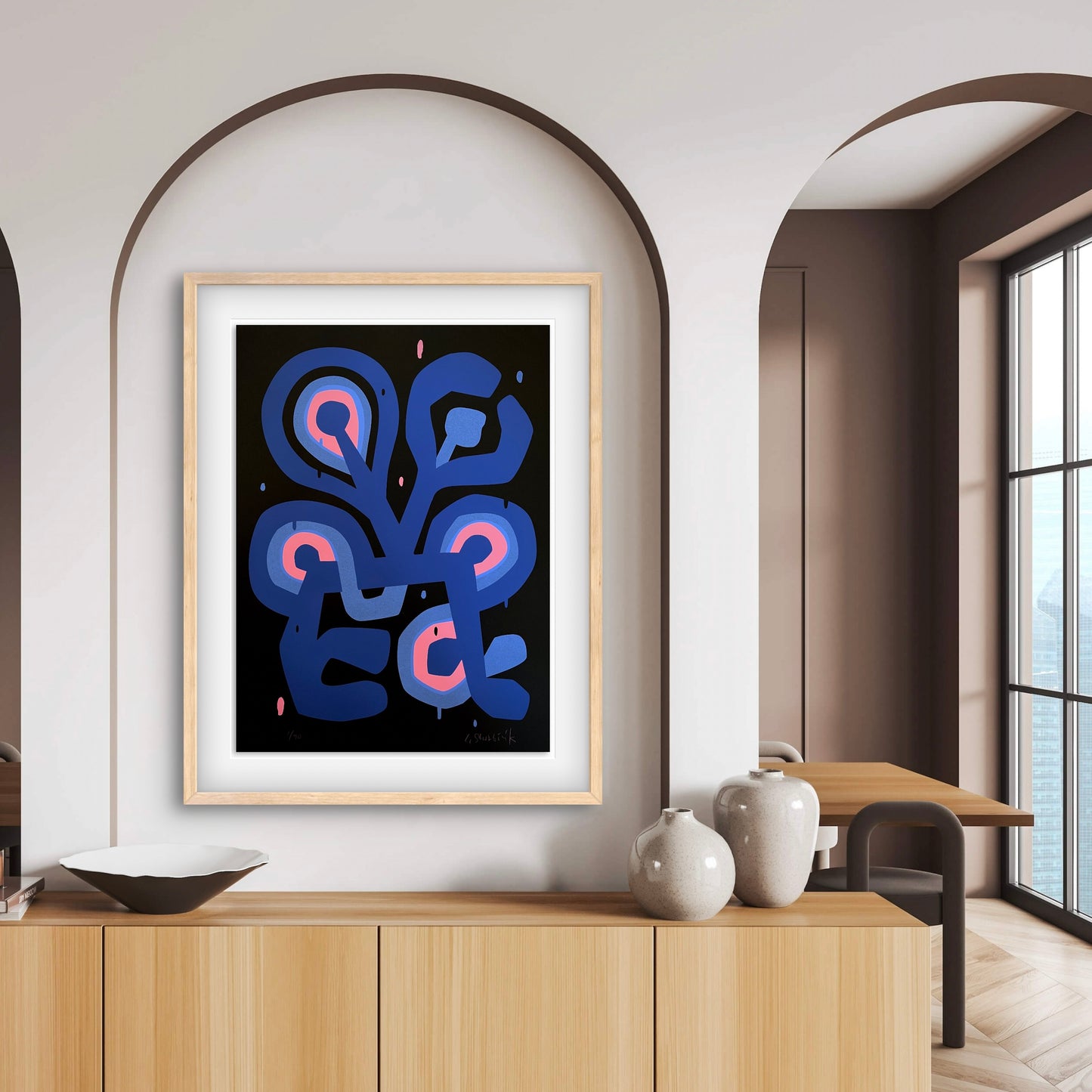 Flower Figure Noir