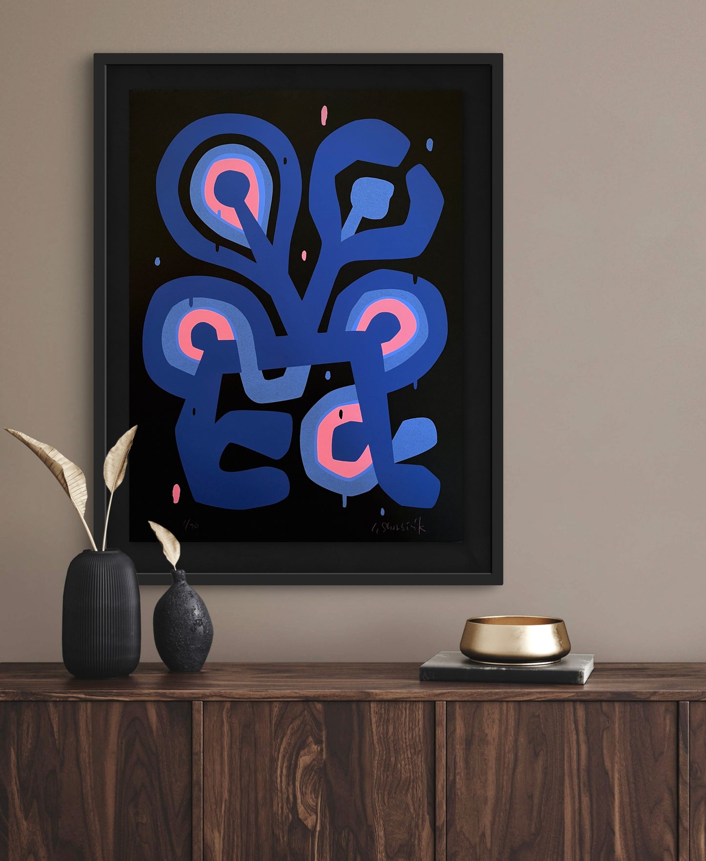 Flower Figure Noir