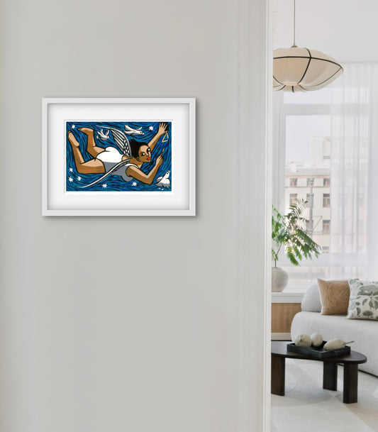 Angel with triangle