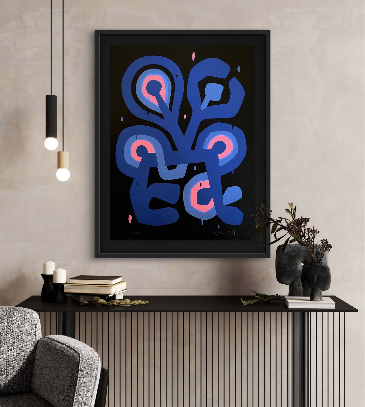 Flower Figure Noir
