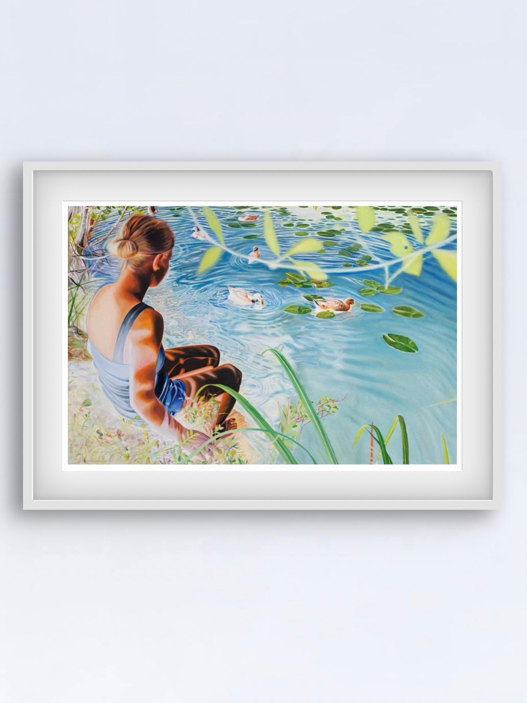 Girl with ducks